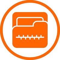 Zip Folder Creative Icon Design vector