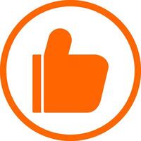 Thumbs-Up Creative Icon Design vector