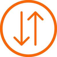 Double Arrow Creative Icon Design vector
