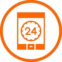 24 Hour Service Creative Icon Design vector