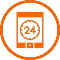 24 Hour Service Creative Icon Design vector