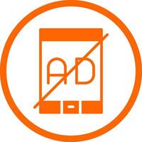 No Ad Creative Icon Design vector