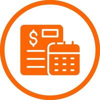 Yearly Sales Report Creative Icon Design vector