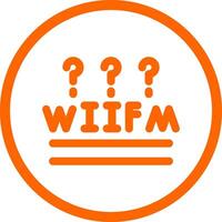 WIIFM Creative Icon Design vector