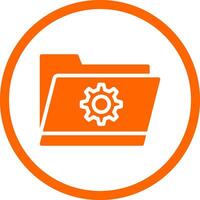 Folder Setting Creative Icon Design vector