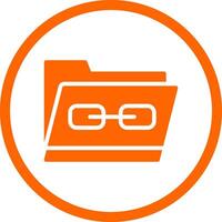 Link Folder Creative Icon Design vector