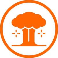 Nuclear Explosion Creative Icon Design vector