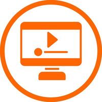 Video Player Creative Icon Design vector