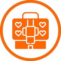 Suitcase Creative Icon Design vector