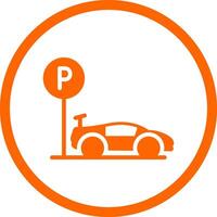 Parking Area Creative Icon Design vector