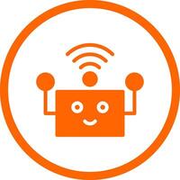 Robot Assistant Creative Icon Design vector