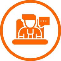 Online Interview Creative Icon Design vector