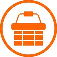 Picnic Basket Creative Icon Design vector