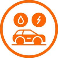 Hybrid Vehicle Creative Icon Design vector