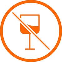No Wine Creative Icon Design vector