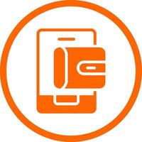 Mobile Wallet Creative Icon Design vector