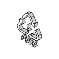 pete plastic product mark isometric icon vector illustration