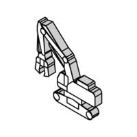 demolition construction car vehicle isometric icon vector illustration