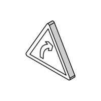 direction road sign isometric icon vector illustration