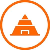 Pyramid Creative Icon Design vector