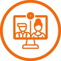 Online Interview Creative Icon Design vector