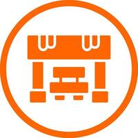 Bus Stop Creative Icon Design vector