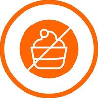 No Sweets Creative Icon Design vector