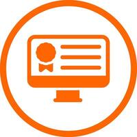 Online Certificate Creative Icon Design vector