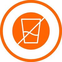 No Soft Drink Creative Icon Design vector