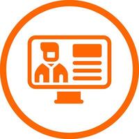 Online Lecture Creative Icon Design vector