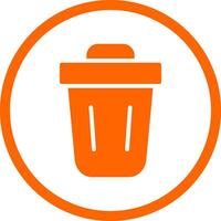 Trash Bin Creative Icon Design vector