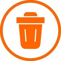 Trash Bin Creative Icon Design vector