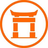Torii Gate Creative Icon Design vector