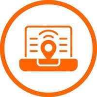 Digital Nomad Hub Creative Icon Design vector