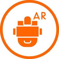 Ar Helmet Creative Icon Design vector