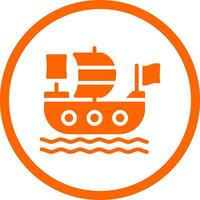 Pirates Ship Creative Icon Design vector