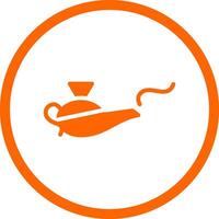 Magic Lamp Creative Icon Design vector
