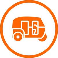 Rickshaw Creative Icon Design vector