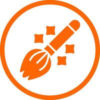 Magic Broom Creative Icon Design vector