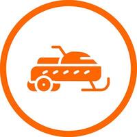 Snowmobile Creative Icon Design vector