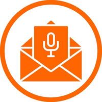 Voice Email Creative Icon Design vector