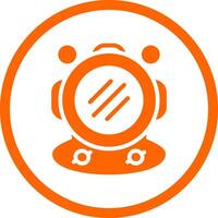 Diving Helmet Creative Icon Design vector