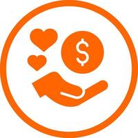 Donation Based Crowdfunding Creative Icon Design vector