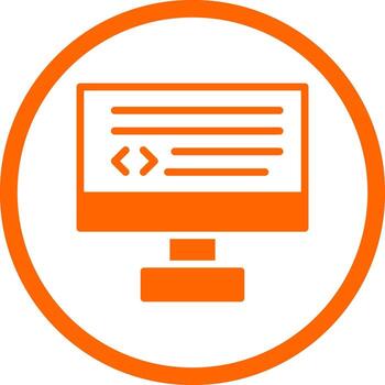 diseño de icono creativo de codificación vector