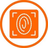 Fingerprint Scan Creative Icon Design vector