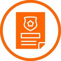 Police Certificate Creative Icon Design vector