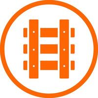 Train Tracks Creative Icon Design vector