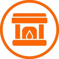 Fireplace Creative Icon Design vector