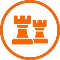 Chess Towers Creative Icon Design vector