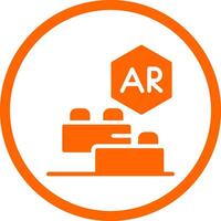 Ar Building Blocks Creative Icon Design vector